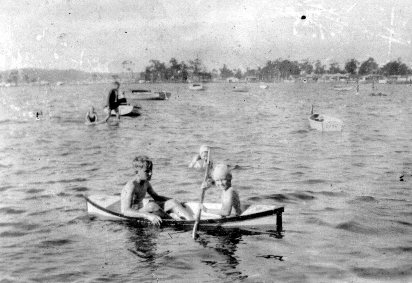 Ron and Marjorie Russell on  Lake Macquarie, NSW